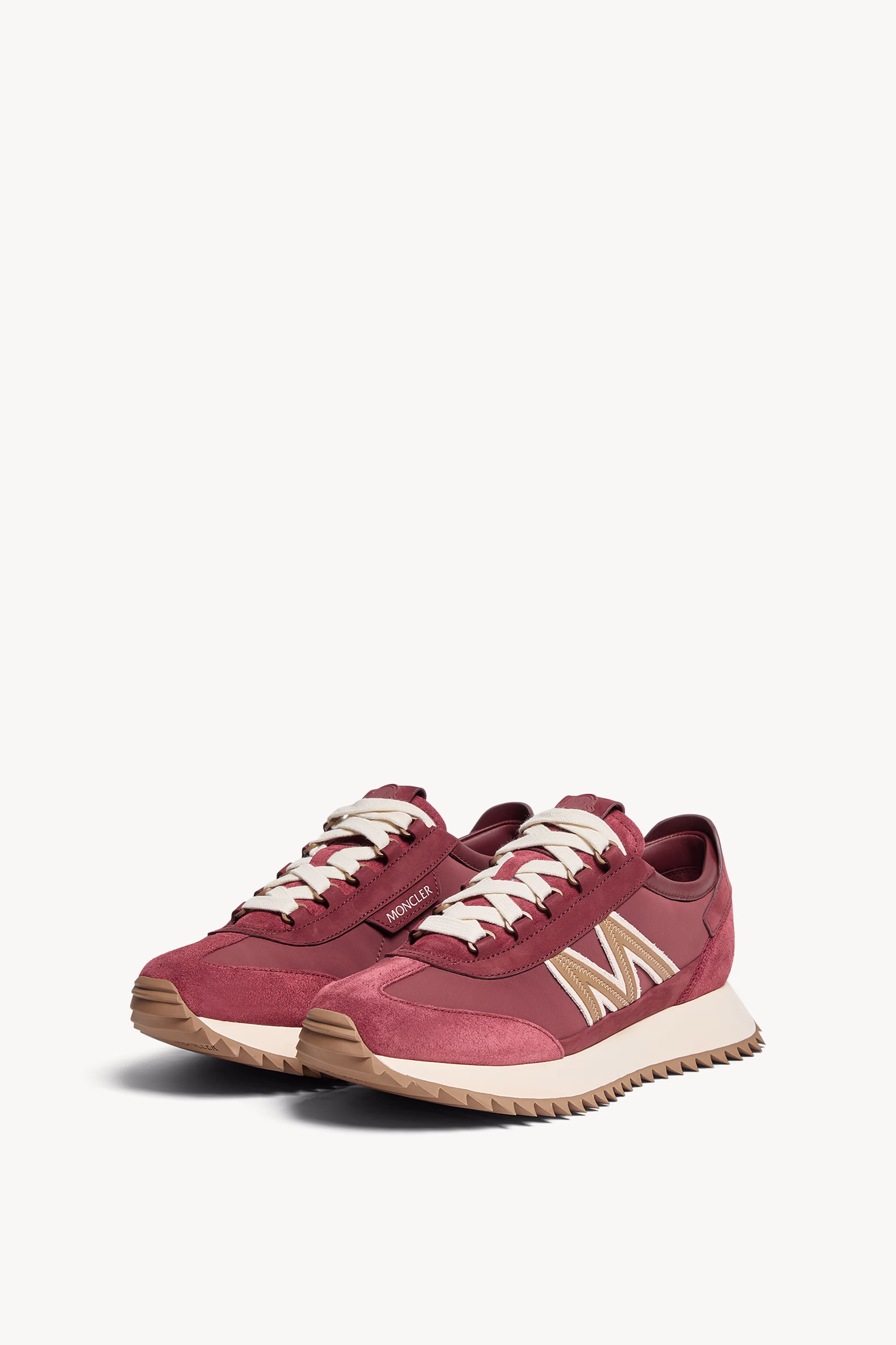 Pacey2 Suede & Nubuck Sneakers Women Burgundy Moncler 4